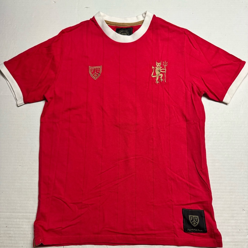 Football Town Ronaldo, Beckham No. 7 Manchester United The Devil T-Shirt Red